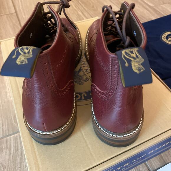 John Lofgren Glover Brogues Conceria 800 Vecchetta Leather Boots Size 11D - Picture 3 of 12